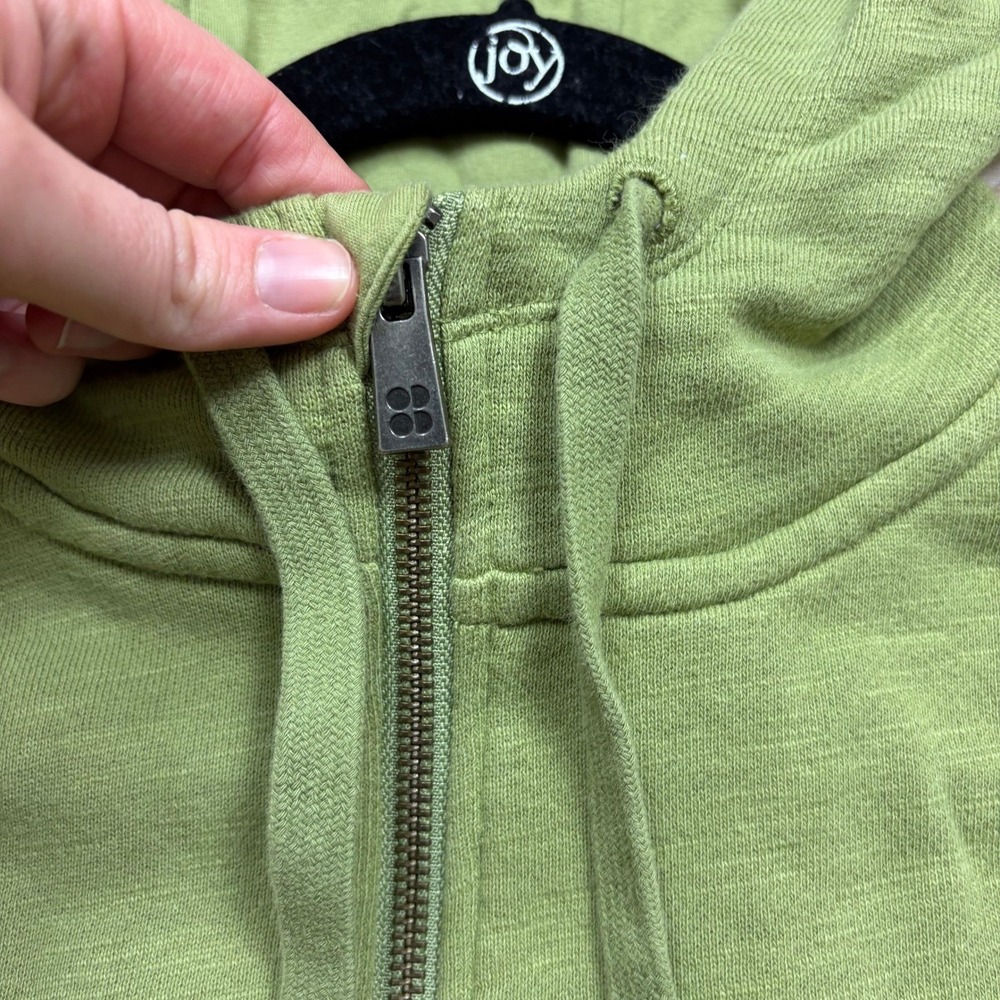 Sweaty Betty Full Zip Crop Hoodie Women's XL‎ Color Green - Picture 3 of 7